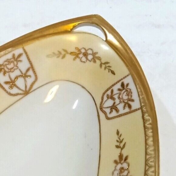 Antique Noritake Porcelain Sushi Serving Dish & Six Matching Sauce Dips/Cellars - Picture 7 of 9